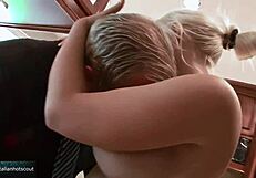 sexy blonde licked and fucked hard