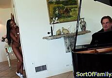 black stepdaughter plays piano in taboo reality show