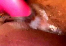 Sweet ebony princess in homemade solo session