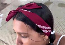 최고의 야외 섹스 비디오, 끝에서 잡히다