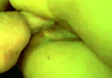 Rear view of cock pumping BBW pussy with cum