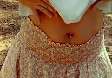 Wifey changes shirt, exposes tits outdoors