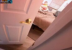 Caught watching your stepmom masturbate her wet vagina? She rides for orgasm and creampie