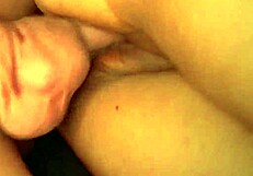 Rear view of cock pumping BBW pussy with cum