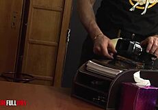 Raw Two older guys bang busty blonde hard from behind