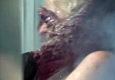 Sexy Shower Girl in Panic