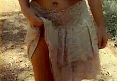 Wifey changes shirt, exposes tits outdoors