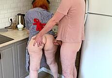 Stepmom teased his big cock before taking it deep in anal.