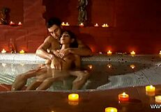 Sensual Indian couple lovers sharing exotic moments from India