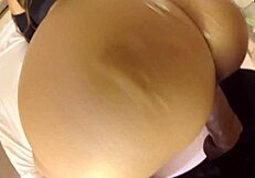 My slutty Japanese stepdaughter rides me cowgirl, tasting my milk uncensored