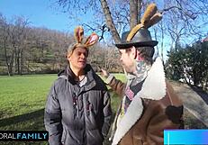 Redhead sluts Katy and Mia scream during rough taboo egg hunt with stuffed cunts.