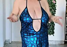 Hot Granny Seduces with Blowjob and Titfuck Using Big Boobs