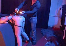 Lustful man pisses on milf and anal fucks her