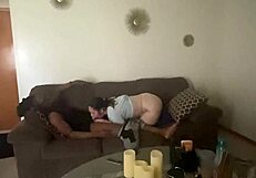 sucking that monster cock like it's the cure for cancer, with dirty talk and choking