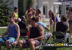 Wild orgy with couples, full of love and sex