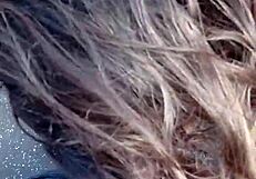 Lonely mature brunette rips clothes, strips seductively.