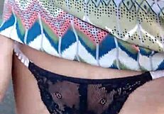 Lonely mature brunette rips clothes, strips seductively.