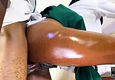 moaning through a quick fuck after school