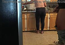 my turkish stepmom nearly caught me jerking on her big ass.