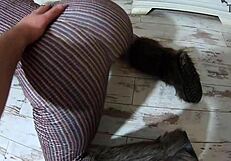 Cheating Wife Sucks Husband’s Friend in Hot Jumpsuit and Fur Hooded Jacket Preview