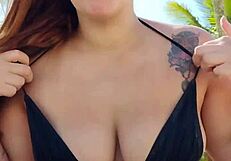 i put on a short bikini and went to the beach to flash guys, hehe