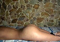 Stunning Latina gets her booty worshiped passionately