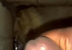 Guy with big cock slowly masturbates suggestively