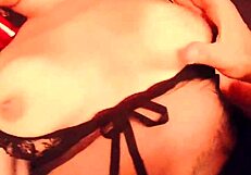 She spreads her legs and he fucks her deeply in the ass!