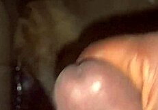 Guy with big cock slowly masturbates suggestively