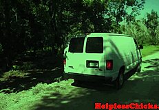 I dominated this cockriding teen 18+ in a stranger's van