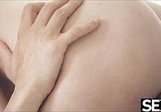 wow, this sexy redhead rides cock to crazy multiple orgasms