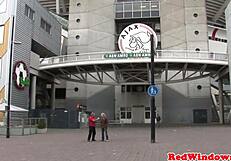 Inked Goth Prostitute Gives Amsterdam Tourist A Pierced Blowjob