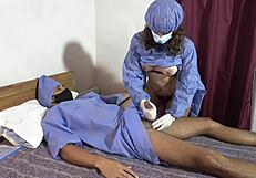 nurse takes my semen sample with her mouth in hospital