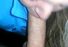 sexy blonde sucking dick with tits