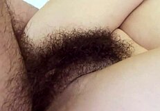 Horny Japanese babe gets dripping pussy creampie