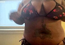 Hazelnutxxx Rocks Bikini and Lighter with Her Face Everywhere