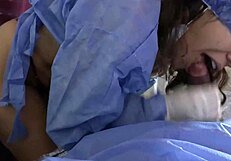 nurse takes my semen sample with her mouth in hospital