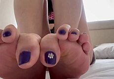 My stepsister’s hot, Hungarian girl, foot play lover