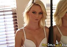 Blonde Newbie Butthole Toyed Anal First Time