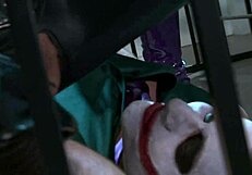 Katwoman Jennifer Dark Sneaks into Prison Cage for Bisexual 3Way Action