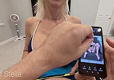 Stunning milf notices guest, rushes to assist privately