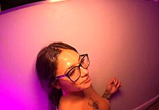 Rabuda Dread Rubs Cock On Pussy And Takes Cumshot In Glasses Pt2 - Diana Moon