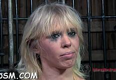 Intense spanking and rough bondage fucking