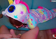 Hot skinny STEPSIS DEEPTHROATS stepbro's COCK in POV