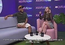 A stunning, fat, busty woman spreads her legs