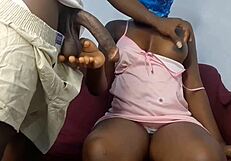 Masked Brunette Flashes Natural Tits and Ass!