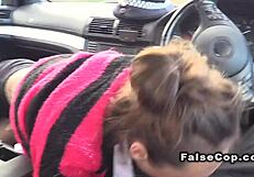 Come on, watch this tattooed babe bang hard in a police car!