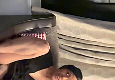 Mahogany Jane gets BBC creampie in tight pussy before FMF shoot