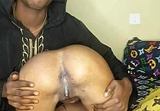 Ebony Teen Teases With Shaved Hairless Pussy on Webcam Show