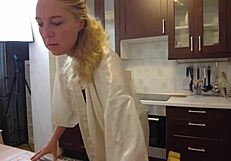 stuck teacher bends over for a surprising doggy style pounding.